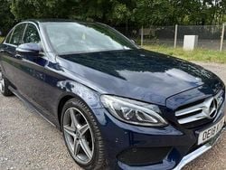 Blue Used 2018 Mercedes C220 AMG line Sedan | £12,995 (Good price)