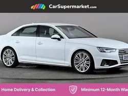 White Used 2019 Audi A4 S-Line Sedan | £16,997 (Fair price)