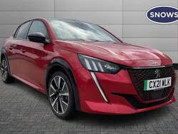 Red Used 2021 Peugeot e-208 Premium Hatchback | £13,576 (Fair price)