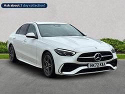 White Used 2022 Mercedes C200 AMG line Sedan | £26,765 (Expensive)