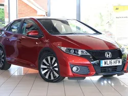 Red Used 2016 Honda Civic SE Plus Hatchback | £10,620 (Fair price)