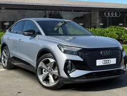 Silver New 2025 Audi Q4 Sportback e-tron Black Edition SUV | £57,980 (Fair price)
