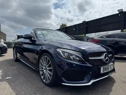 Blue Used 2018 Mercedes C250 AMG line Cabriolet | £15,899 (Fair price)