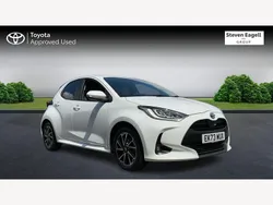 White Used 2023 Toyota Yaris Hybrid Design Hatchback | £17,101 (Fair price)