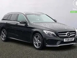 Black Used 2018 Mercedes C220 Active Estate | £17,199 (Fair price)