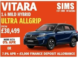 Blue New 2024 Suzuki Vitara SUV | £30,799