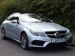 Silver Used 2015 Mercedes E250 AMG line Coupe | £5,489 (Fair price)