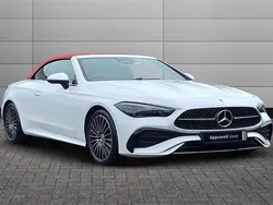 Opalite white bright Used 2024 Mercedes CLE300 AMG Line Premium Cabriolet | £51,290 (Good price)