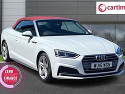 White Used 2018 Audi A5 Cabriolet S-Line Cabriolet | £13,291 (Good price)