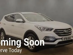 White Used 2018 Hyundai Santa Fe Premium SUV | £14,300 (Fair price)