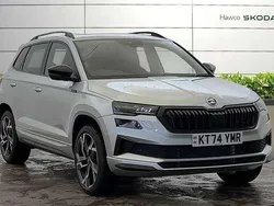Brilliant silver metallic Used 2025 Skoda Karoq SportLine SUV | £31,495 (Fair price)