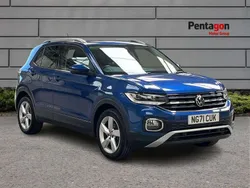 Blue Used 2021 VW T-Cross SEL SUV | £15,299 (Fair price)