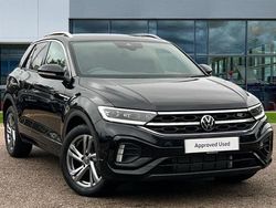 Deep black pearlescent New 2025 VW T-Roc R-line SUV | £29,951 (Good price)