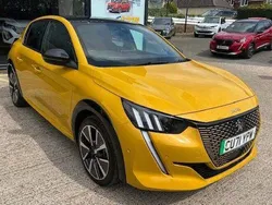 Yellow Used 2021 Peugeot e-208 Premium Hatchback | £14,990 (Fair price)