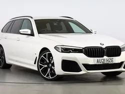 White Used 2021 BMW 520 M Sport Estate | £29,000 (Expensive)