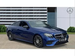 Blue Used 2019 Mercedes E220 AMG line Coupe | £27,593 (Expensive)