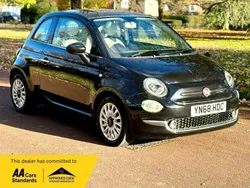 Black Used 2018 Fiat 500 Lounge Hatchback | £5,573 (Good price)
