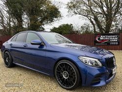 Blue Used 2019 Mercedes C300 AMG Line Premium Sedan | £18,950 (Fair price)
