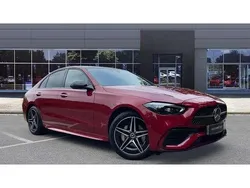 Red Used 2024 Mercedes C300e AMG Line Premium Plus Sedan | £41,122 (Fair price)