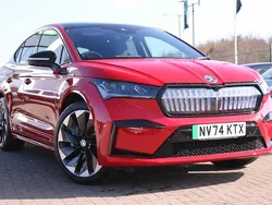 Velvet red metallic Used 2025 Skoda Enyaq iV SportlinePlus SUV | £35,995