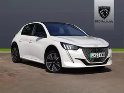 White Used 2022 Peugeot e-208 Premium Hatchback | £13,491 (Fair price)