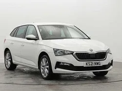 Candy white Used 2021 Skoda Scala SE L Hatchback | £13,995 (Fair price)