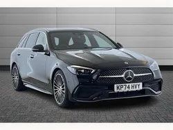 Obsidian black Used 2024 Mercedes C220 AMG Line Premium Plus Estate | £39,995 (Expensive)