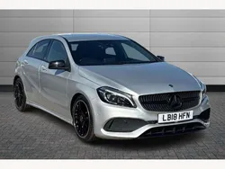 Polar silver Used 2018 Mercedes A200 AMG Line Premium Hatchback | £12,990 (Fair price)