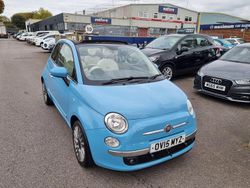 Blue Used 2015 Fiat 500C Lounge Cabriolet | £5,995 (Fair price)