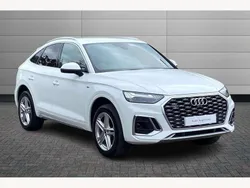 White Used 2022 Audi Q5 Sportback S-Line SUV | £34,950 (Good price)