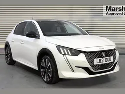 White Used 2021 Peugeot e-208 Premium Hatchback | £13,388 (Fair price)