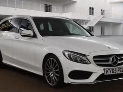 White Used 2015 Mercedes C250 AMG Line Premium Plus Estate | £9,990 (Fair price)