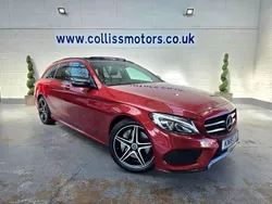 Red Used 2018 Mercedes C250 AMG line Estate | £15,495 (Fair price)