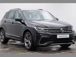 Deep black pearlescent Used 2023 VW Tiguan R-line Edition SUV | £28,146 (Fair price)
