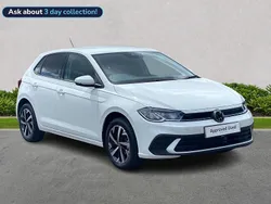 White New 2025 VW Polo Match Hatchback | £19,770 (A bit pricey)