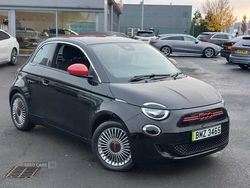 Black Used 2023 Fiat 500e Red Hatchback | £13,840 (Fair price)