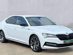 Moon white metallic Used 2024 Skoda Superb SportlinePlus Hatchback | £27,390 (Fair price)