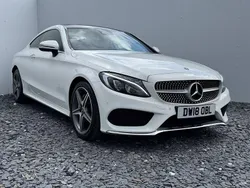 White Used 2018 Mercedes C220 AMG Line Premium Plus Coupe | £17,750 (Fair price)