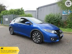 Blue Used 2017 Honda Civic SE Plus Hatchback | £10,500 (Fair price)