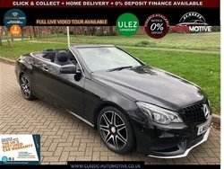 Black Used 2015 Mercedes E220 AMG line Cabriolet | £14,895 (Expensive)