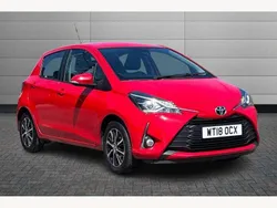 Red Used 2018 Toyota Yaris Hatchback | £9,900 (Fair price)