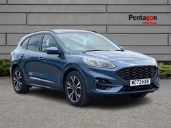 Chrome blue metallic colour Used 2023 Ford Kuga ST-Line X SUV | £25,495 (Fair price)