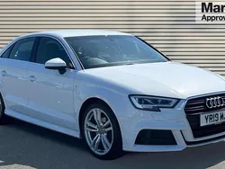 White Used 2019 Audi A3 S-Line Sedan | £15,127 (Good price)