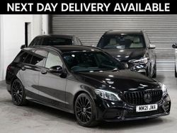 Black Used 2021 Mercedes C220 AMG line Estate | £19,995 (Fair price)