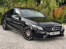 Black Used 2017 Mercedes C200 AMG line Sedan | £11,995 (Fair price)
