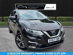 Black Used 2017 Nissan Qashqai N-Connecta SUV | £8,095 (Fair price)