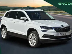 Moon white metallic Used 2018 Skoda Karoq SUV | £13,195 (Fair price)