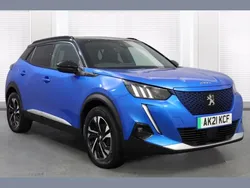 Blue Used 2021 Peugeot e-2008 GTi SUV | £13,898 (Fair price)