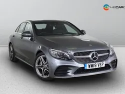 Grey Used 2019 Mercedes C200 AMG line Sedan | £19,450 (Fair price)