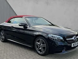 Black Used 2019 Mercedes C200 AMG line Cabriolet | £20,542 (Fair price)